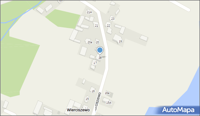 Wierciszewo, Wierciszewo, 18, mapa Wierciszewo