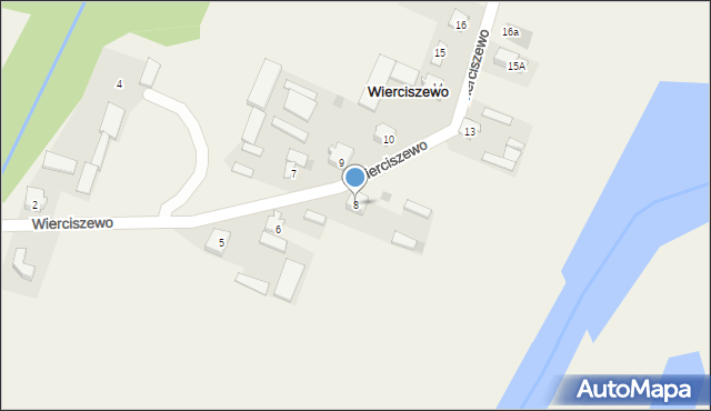 Wierciszewo, Wierciszewo, 8, mapa Wierciszewo