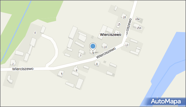 Wierciszewo, Wierciszewo, 9, mapa Wierciszewo