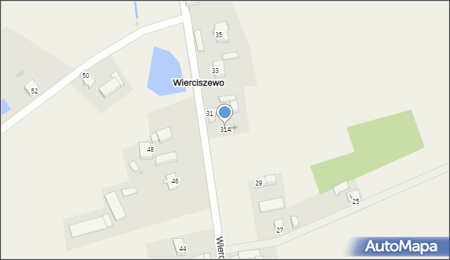 Wierciszewo, Wierciszewo, 31A, mapa Wierciszewo