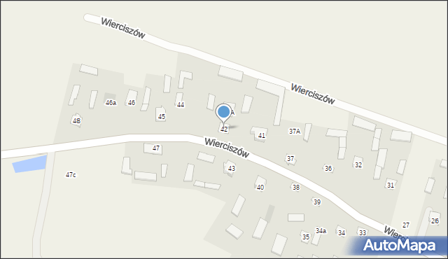 Wierciszów, Wierciszów, 42, mapa Wierciszów