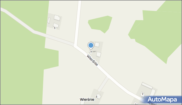 Wierśnie, Wierśnie, 7, mapa Wierśnie