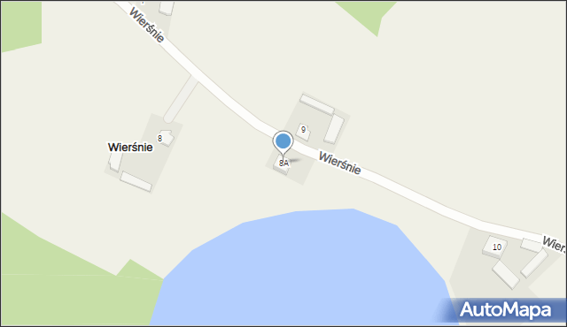 Wierśnie, Wierśnie, 8A, mapa Wierśnie