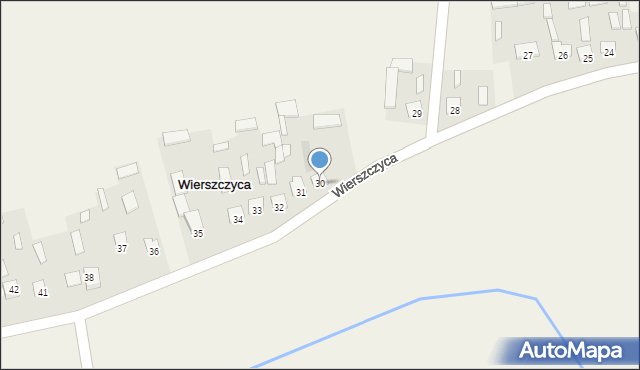 Wierszczyca, Wierszczyca, 30, mapa Wierszczyca