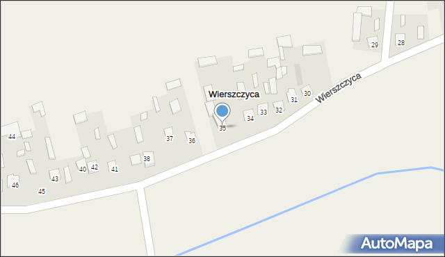 Wierszczyca, Wierszczyca, 35, mapa Wierszczyca