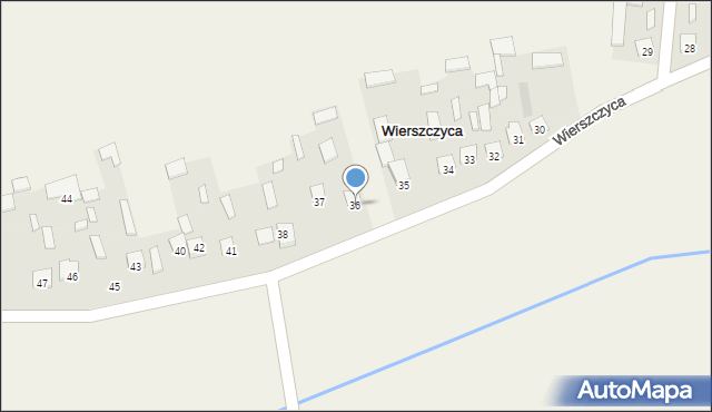 Wierszczyca, Wierszczyca, 36, mapa Wierszczyca