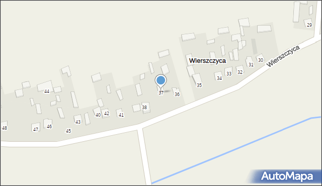 Wierszczyca, Wierszczyca, 37, mapa Wierszczyca