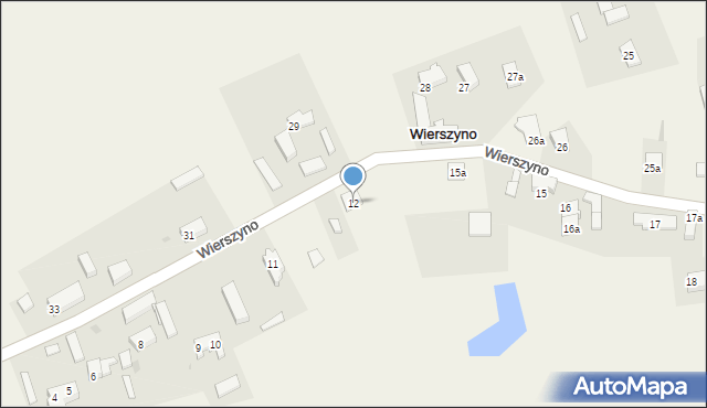 Wierszyno, Wierszyno, 12, mapa Wierszyno