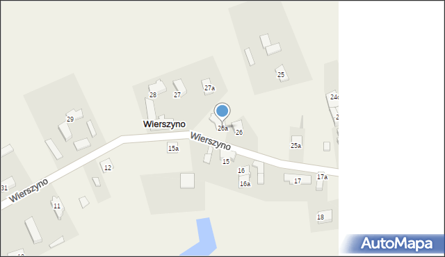 Wierszyno, Wierszyno, 26a, mapa Wierszyno