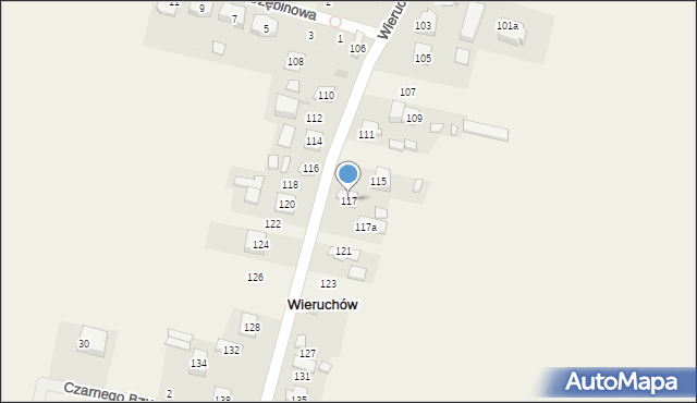 Wieruchów, Wieruchowska, 117, mapa Wieruchów