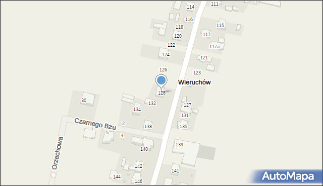 Wieruchów, Wieruchowska, 128, mapa Wieruchów