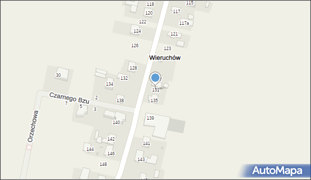 Wieruchów, Wieruchowska, 131, mapa Wieruchów