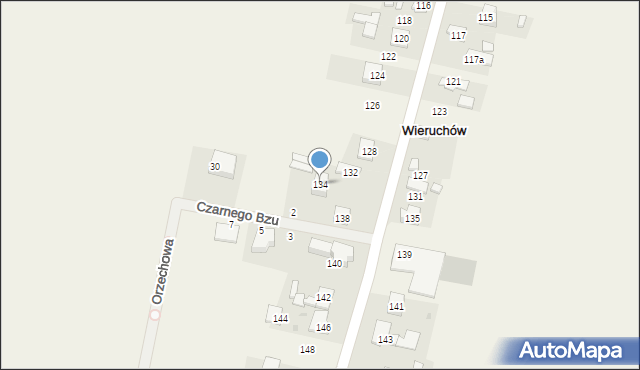 Wieruchów, Wieruchowska, 134, mapa Wieruchów