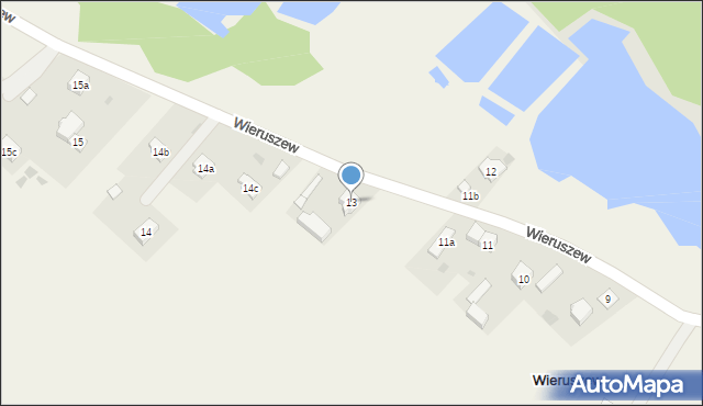 Wieruszew, Wieruszew, 13, mapa Wieruszew