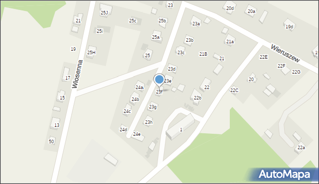 Wieruszew, Wieruszew, 23f, mapa Wieruszew