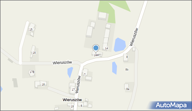 Wieruszów, Wieruszów, 14A, mapa Wieruszów