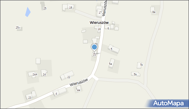 Wieruszów, Wieruszów, 21, mapa Wieruszów