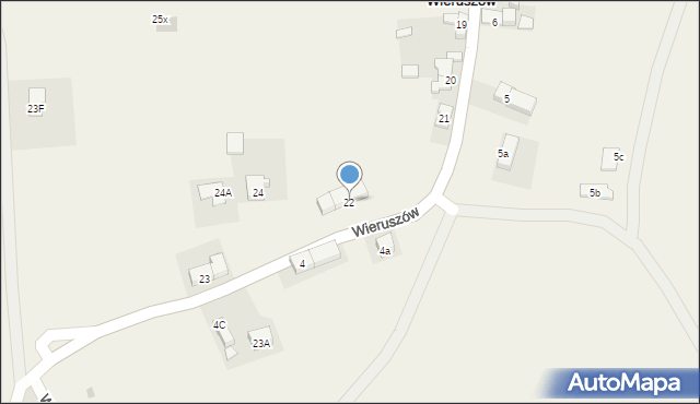Wieruszów, Wieruszów, 22, mapa Wieruszów