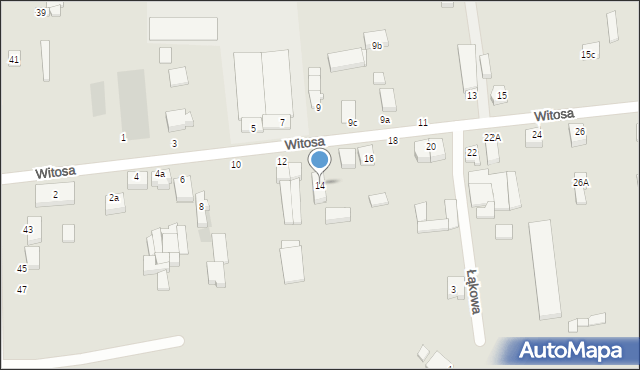 Wieruszów, Witosa Wincentego, 14, mapa Wieruszów
