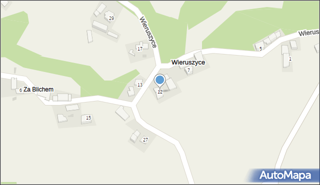 Wieruszyce, Wieruszyce, 12, mapa Wieruszyce