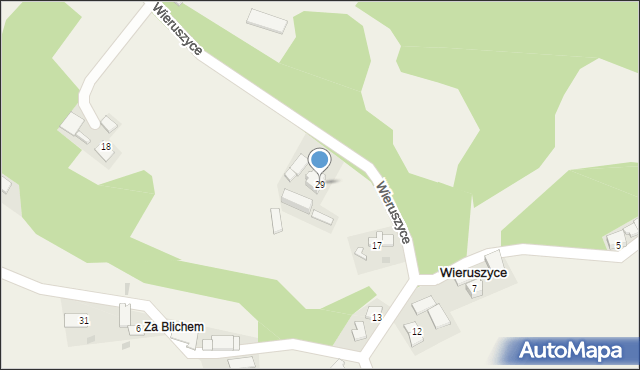 Wieruszyce, Wieruszyce, 29, mapa Wieruszyce