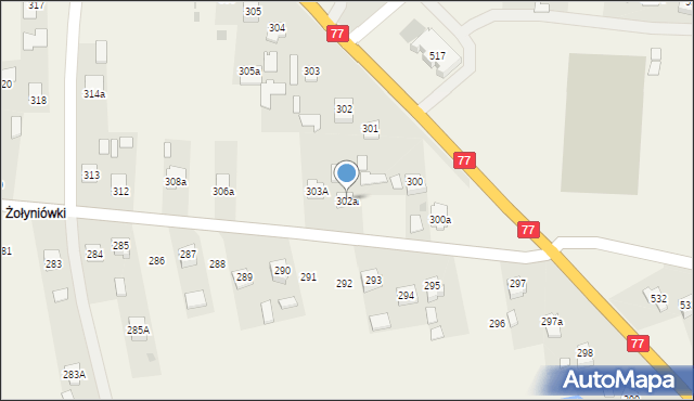 Wierzawice, Wierzawice, 302a, mapa Wierzawice