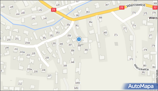 Wierzawice, Wierzawice, 359, mapa Wierzawice
