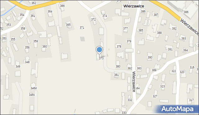 Wierzawice, Wierzawice, 373a, mapa Wierzawice