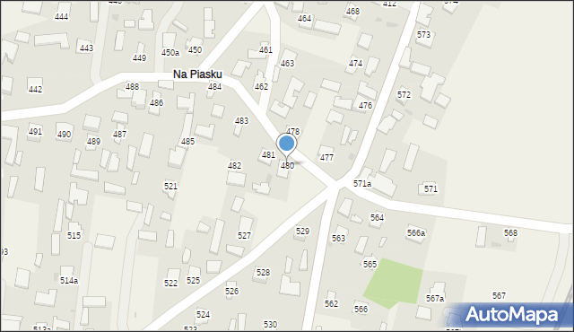 Wierzawice, Wierzawice, 480, mapa Wierzawice