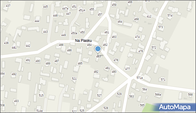 Wierzawice, Wierzawice, 483, mapa Wierzawice