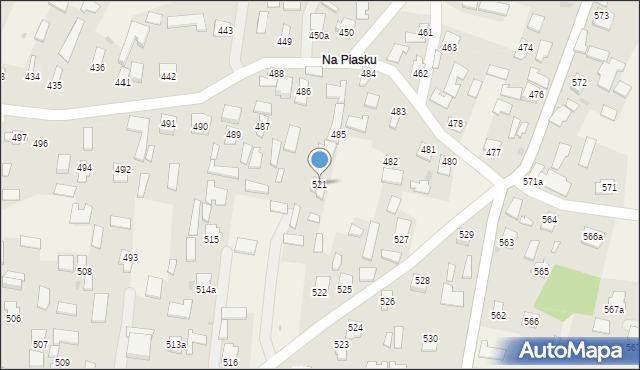 Wierzawice, Wierzawice, 521, mapa Wierzawice