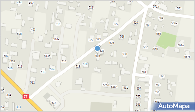 Wierzawice, Wierzawice, 523, mapa Wierzawice