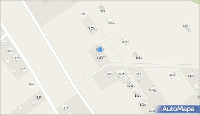 Wierzawice, Wierzawice, 805c, mapa Wierzawice