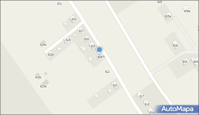 Wierzawice, Wierzawice, 824, mapa Wierzawice