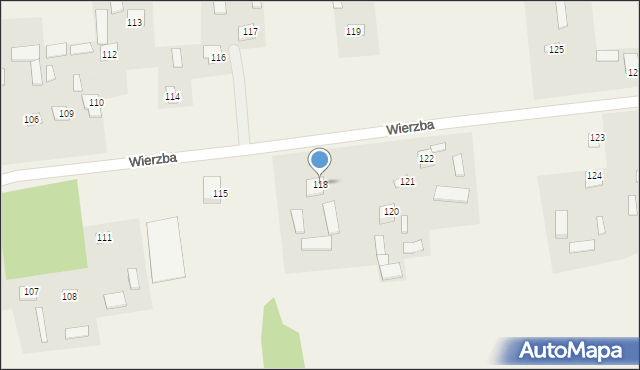 Wierzba, Wierzba, 118, mapa Wierzba
