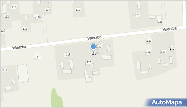 Wierzba, Wierzba, 121, mapa Wierzba