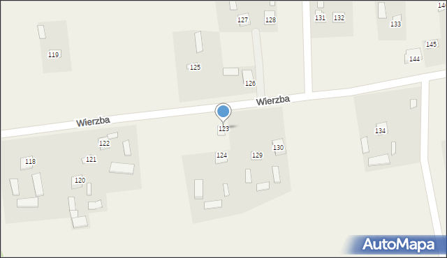 Wierzba, Wierzba, 123, mapa Wierzba