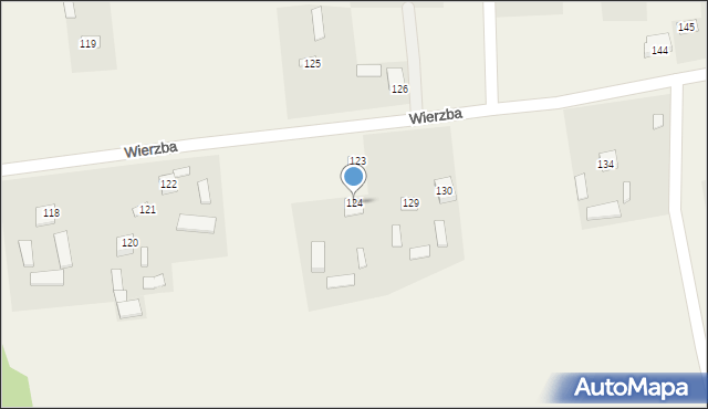 Wierzba, Wierzba, 124, mapa Wierzba