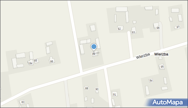 Wierzba, Wierzba, 89, mapa Wierzba