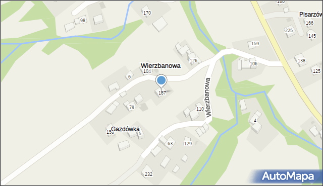 Wierzbanowa, Wierzbanowa, 187, mapa Wierzbanowa