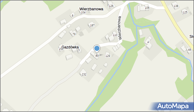 Wierzbanowa, Wierzbanowa, 63, mapa Wierzbanowa