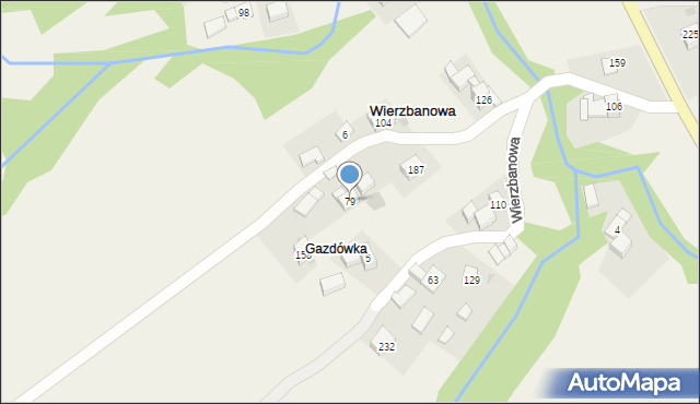 Wierzbanowa, Wierzbanowa, 79, mapa Wierzbanowa