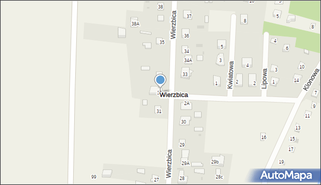 Wierzbica, Wierzbica, 32a, mapa Wierzbica