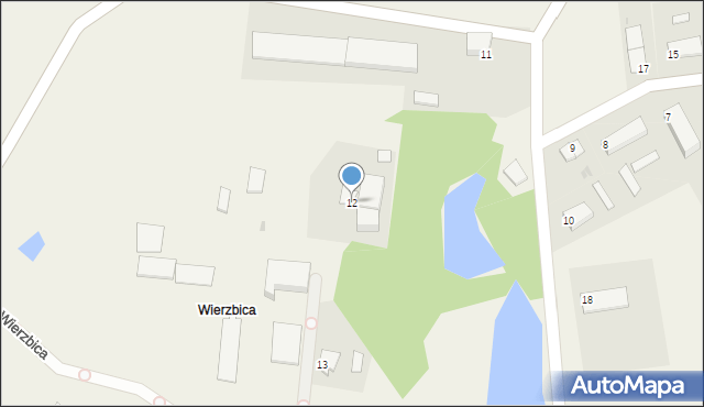 Wierzbica, Wierzbica, 12, mapa Wierzbica