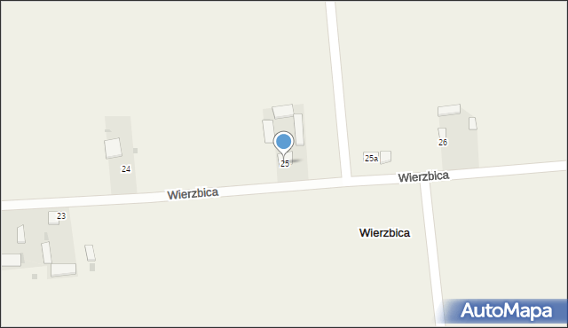 Wierzbica, Wierzbica, 25, mapa Wierzbica