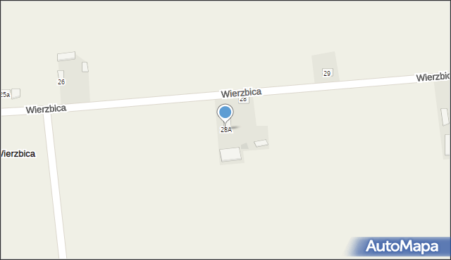 Wierzbica, Wierzbica, 28A, mapa Wierzbica