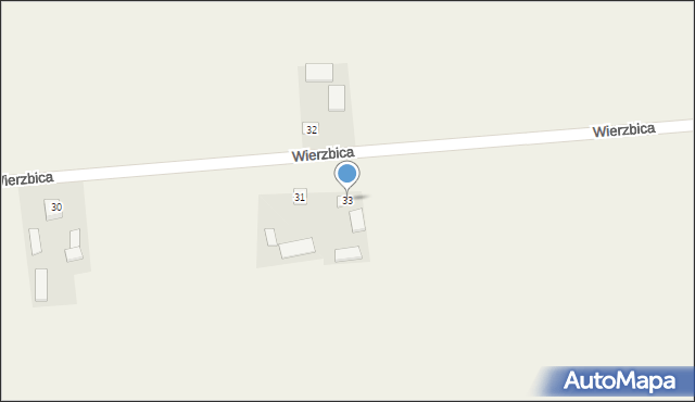 Wierzbica, Wierzbica, 33, mapa Wierzbica