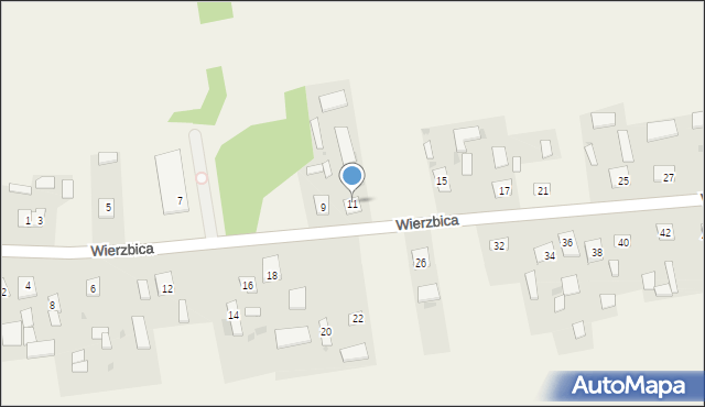 Wierzbica, Wierzbica, 11, mapa Wierzbica