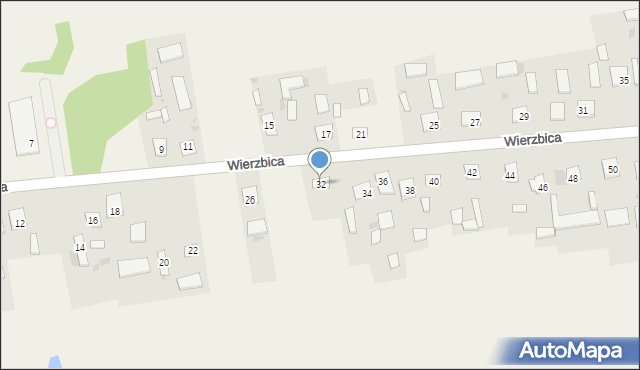 Wierzbica, Wierzbica, 32, mapa Wierzbica