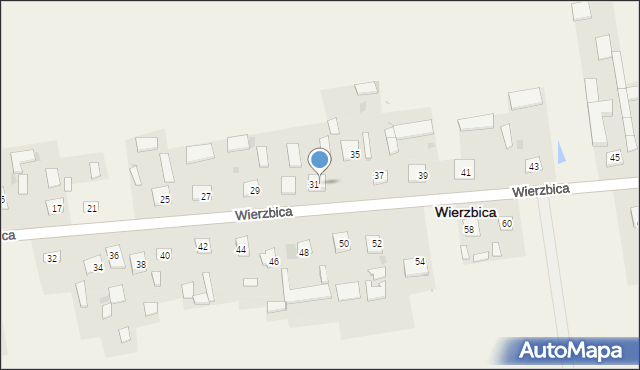 Wierzbica, Wierzbica, 33, mapa Wierzbica